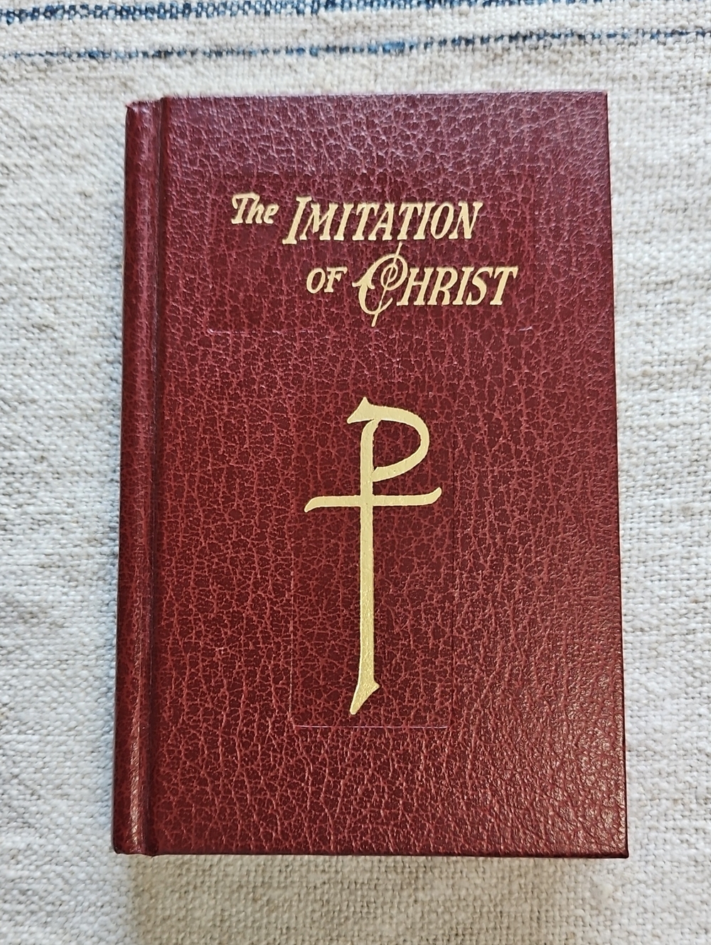 The Imitation of Christ Hardcover Book - Burgundy with Gold Lettering